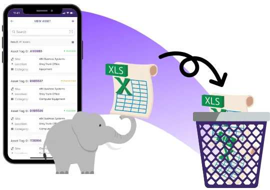 Asset tracking software eliminates the need for excel file