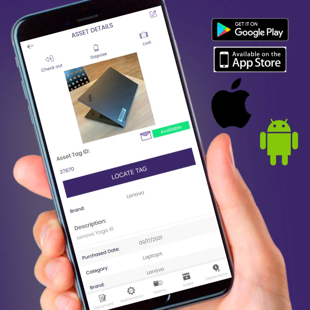 Mobile RFID asset tracking app